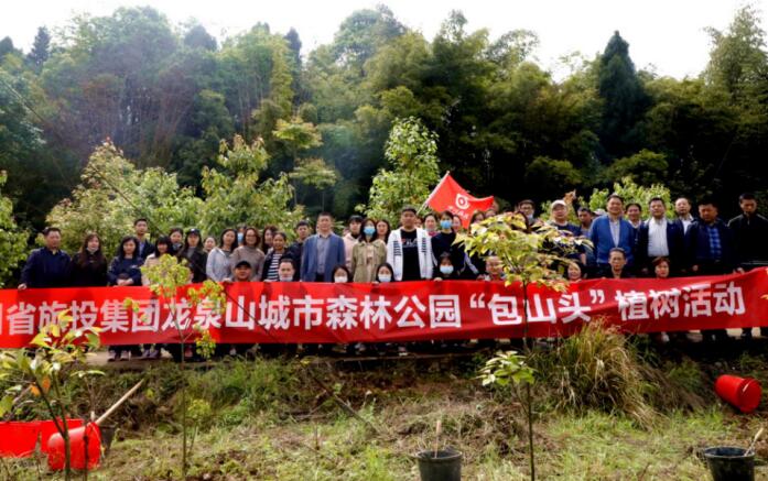 pp电子集团组织开展2021年龙泉山都会森林公园“包山头”植树活动